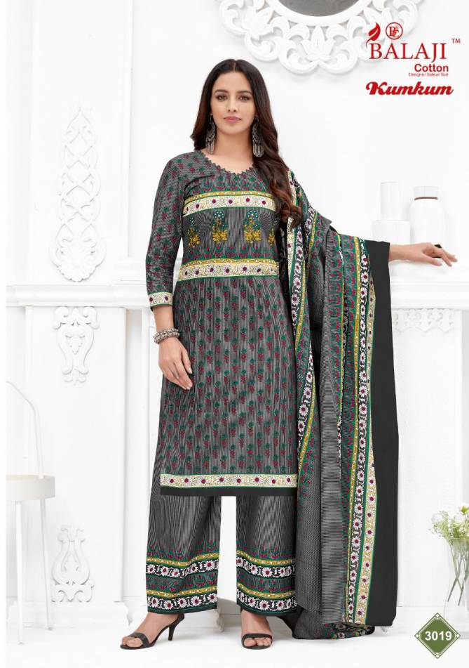 Balaji Kumkum 30 Regular Wear Wholesale Cotton Printed Dress Material Catalog
